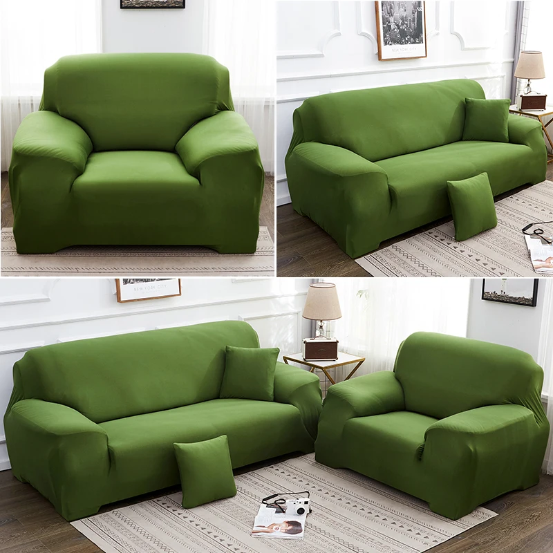 

Elastic Solid Color Sofa Cover for Living Room Anti-Slip Wear-Resistant 1 2 3 4 Seater，Dust Cover for Furniture Protector