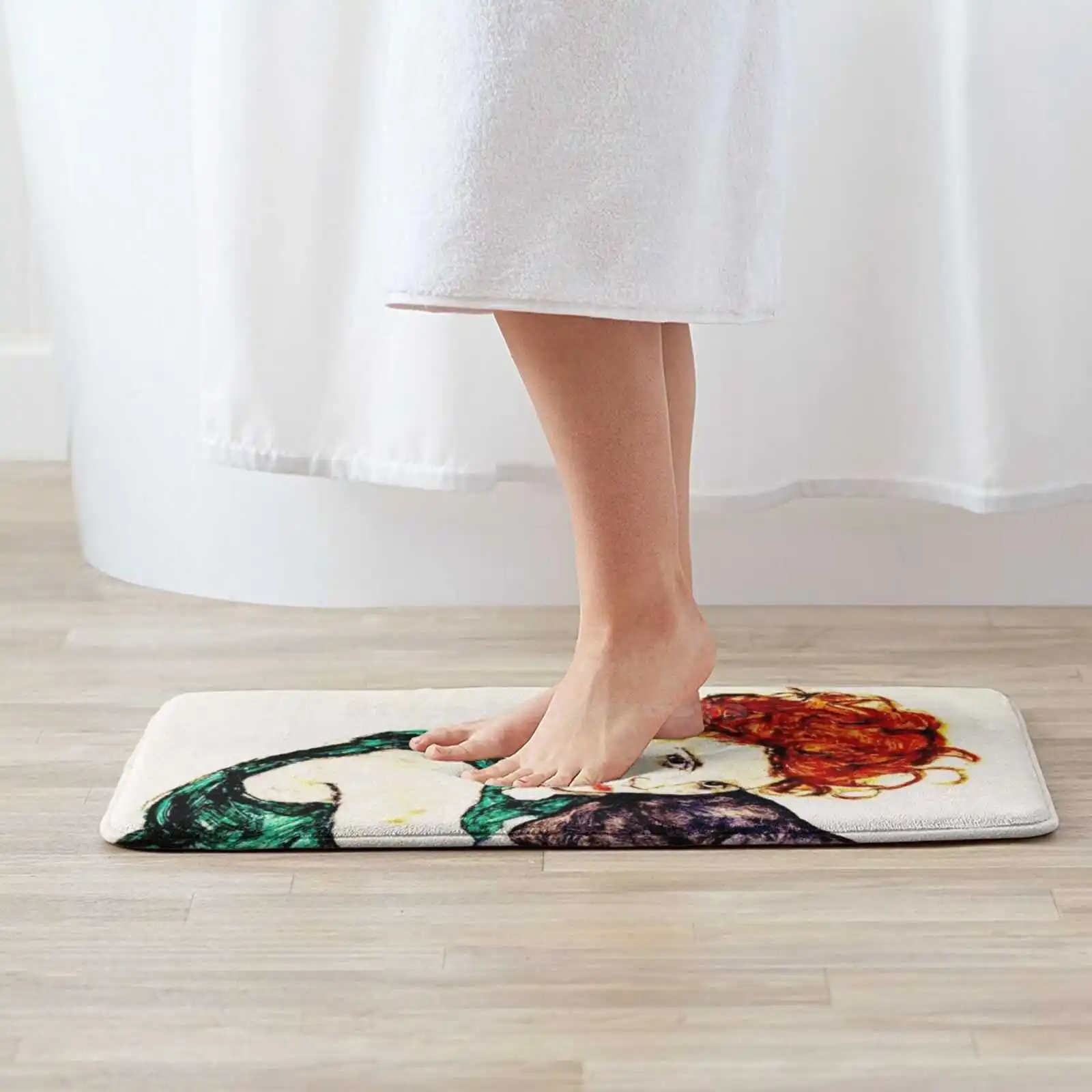 Мягкий Противоскользящий коврик Egon Schiele для женщин с ногами | Дом и сад