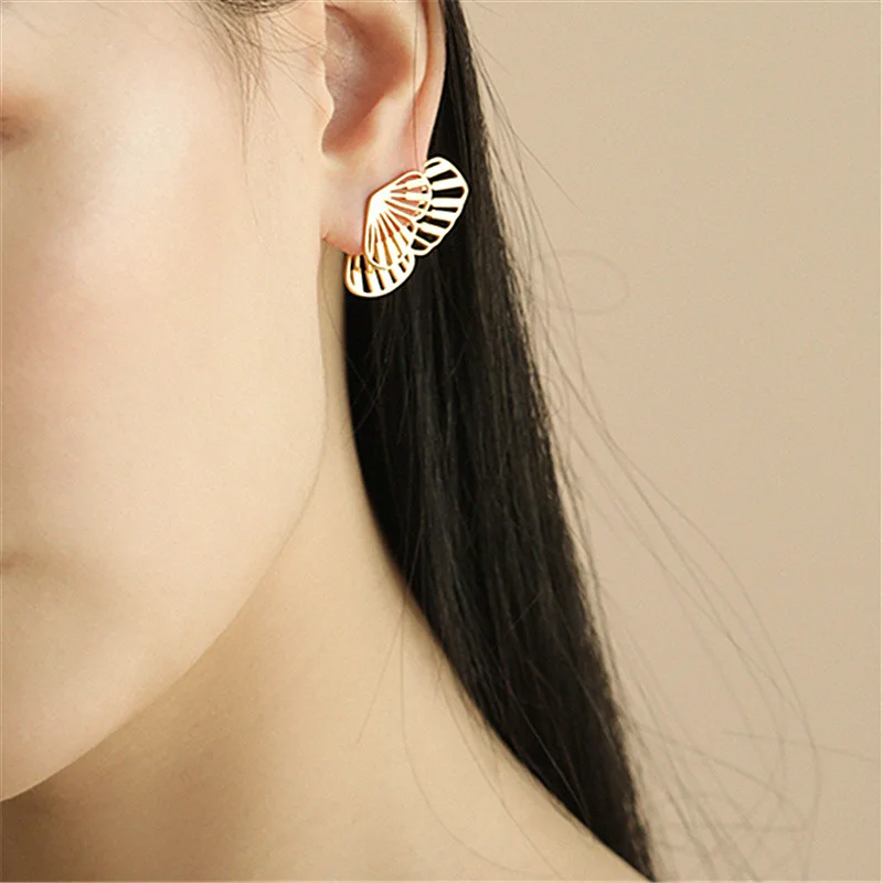 

Front And Back Butterfly Minimalism Earrings For Women 2020 New Jewelry Personality Earings Wholesale