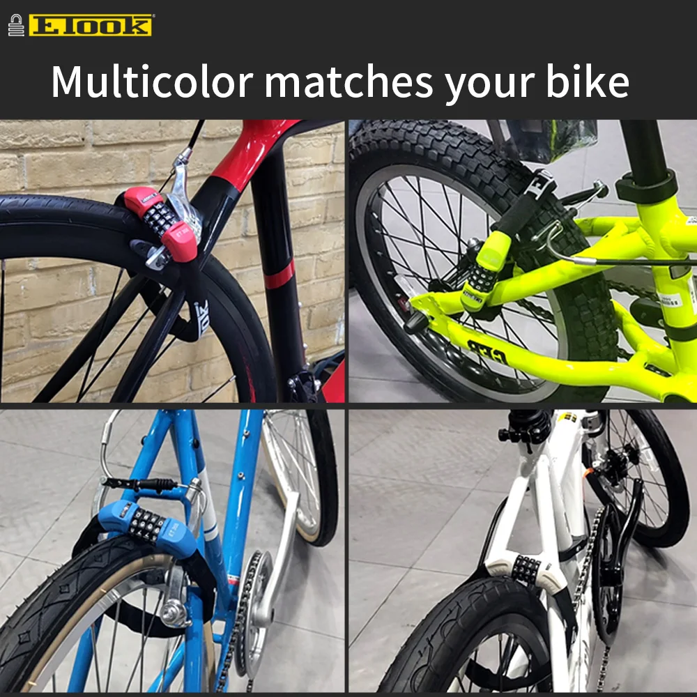 Etook замок цепи самокат велосипед мини короткий 45 см КАФЕ портативный пароль