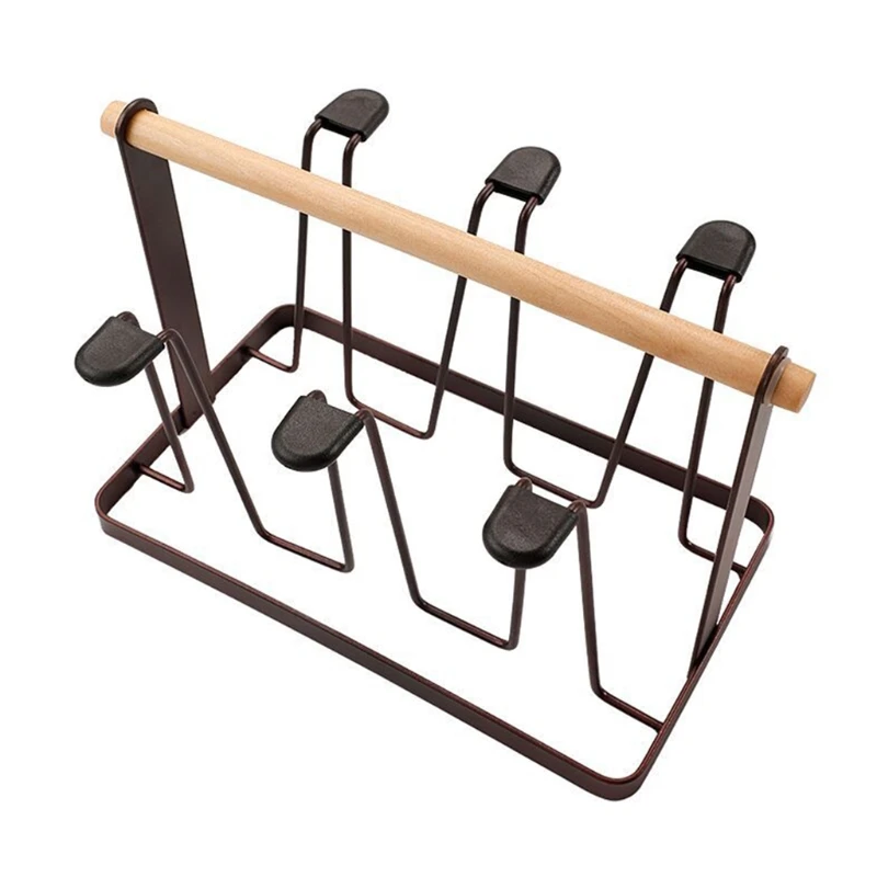

2021 New Wrought Iron Cup Holder Coffee Mug Glass Hanger Drying Rack Drainer Storage