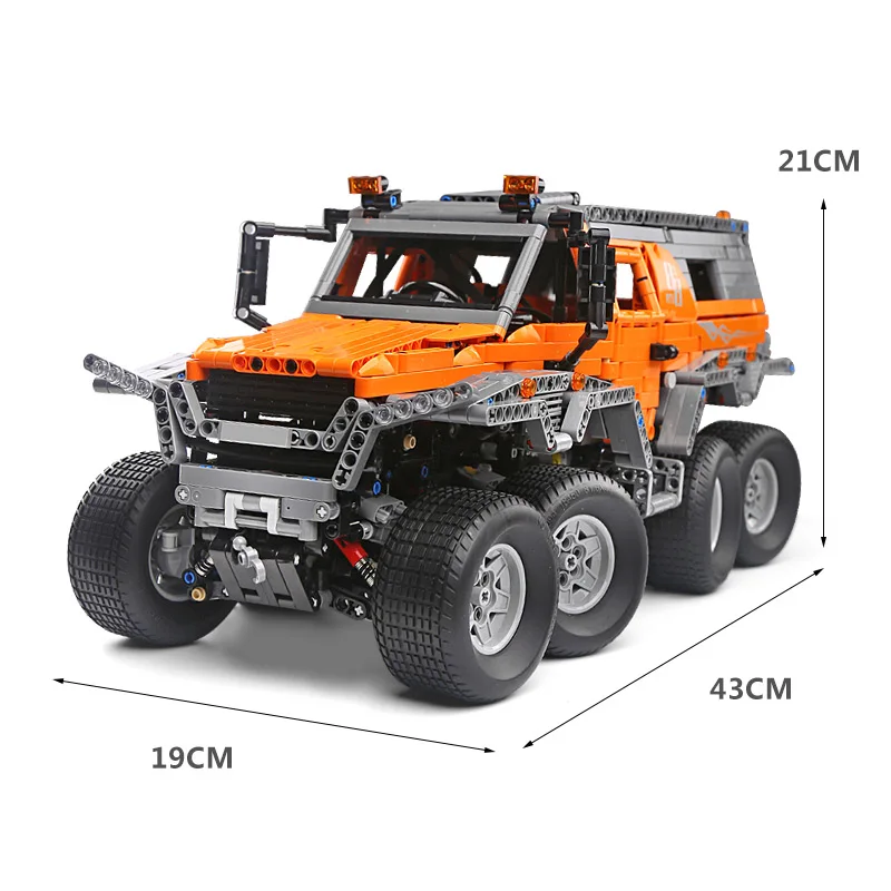 MOULD KING 13088 высокотехнологичное приложение Avtoros Shaman 8x8 Внедорожник сибирской