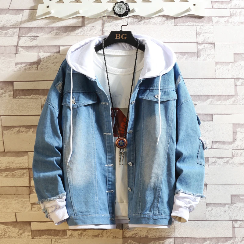 

Anime My Hero Academia Bakugou Katsuki Todoroki Shoto Cosplay Denim Jacket Halloween Fashion Hooded