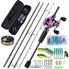 Sougayilang полный комплект для рыбалки, 5 секций, 2,4-м, удочка для приманки, 12 + 1 шарикоподшипник, набор разноцветных катушек для забрасывания, сумка для рыбалки, сумки для лески