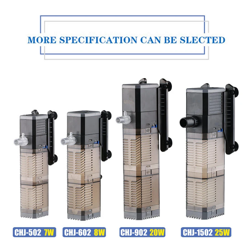 

Aquarium Filter Pump Super 5 In 1 Fish Tank Submersible Air Oxygen Internal Pump Aquarium diving fountain pump for filter