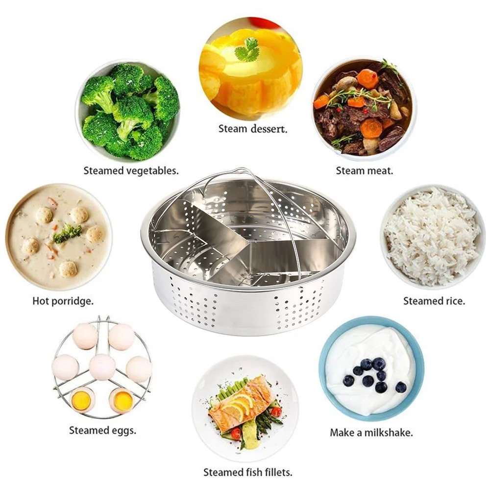 Pawaca 8 шт. 304 Нержавеющая сталь Пароварка Набор домашних яиц стеллажи Корзина