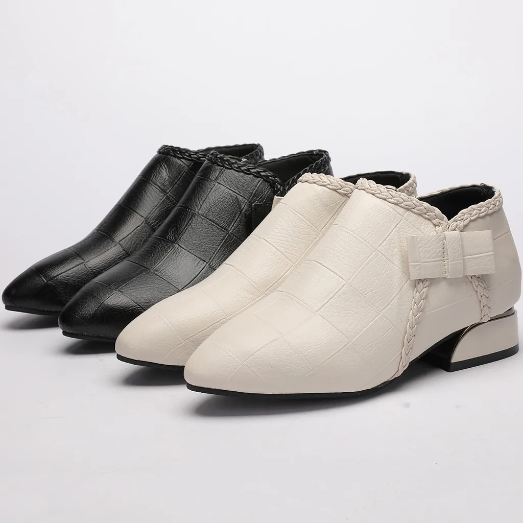 Женские ботильоны с острым носком модные классические черные повседневные