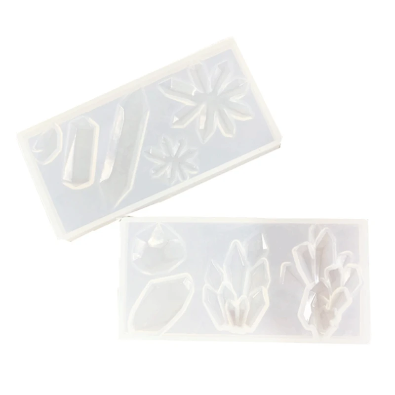 

2Pcs/Set DIY Crystal Epoxy Resin Mold Pendant Decoration Casting Silicone Mould MXME