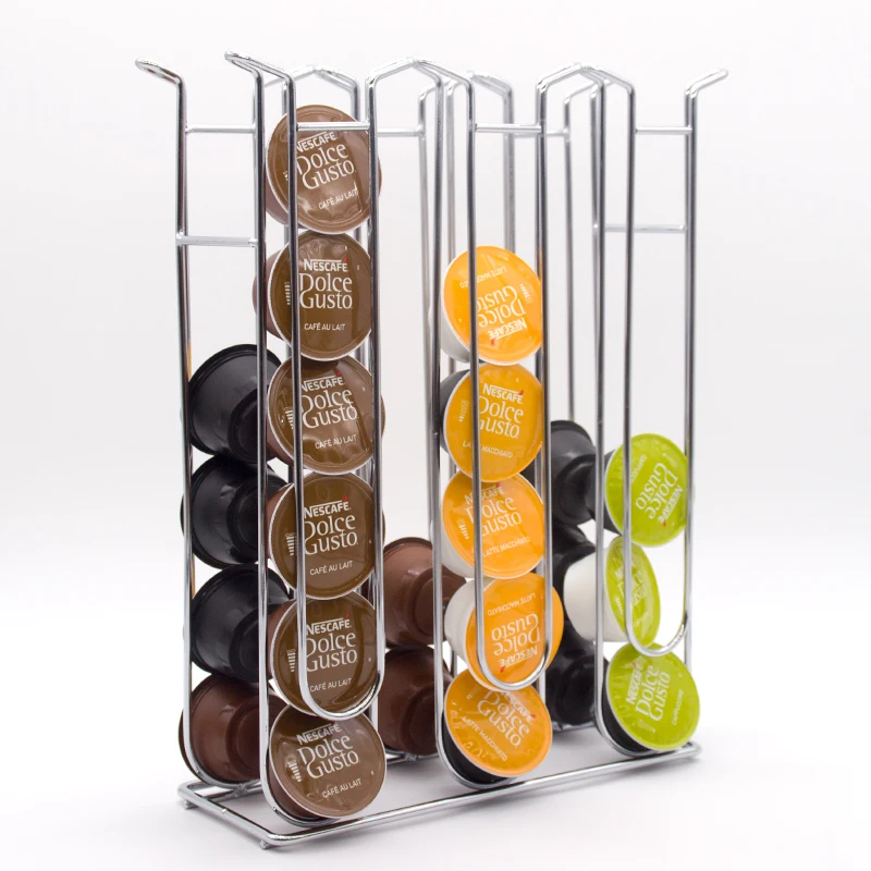 Вращающаяся стойка для кофейных капсул из нержавеющей стали 36 шт.|Кофейные