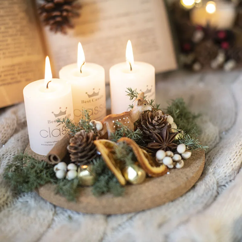 

Forest themed Candlestick Christmas creative decoration gift aromatherapy candle northern Europe romantic ornament home