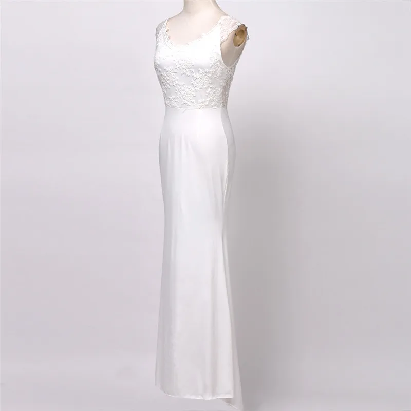 Модное однотонное длинное официальное свадебное платье для подружки невесты