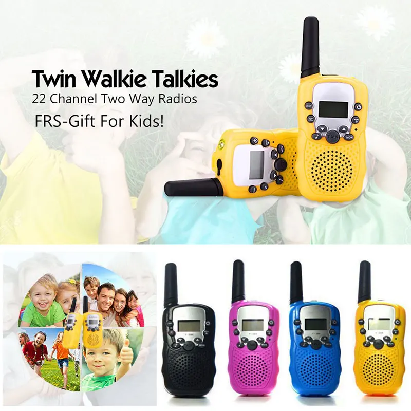 

2pcs/set of children's toy walkie-talkie two-way radio UHF remote handheld transceiver kids radio mini toy kids gift AN88