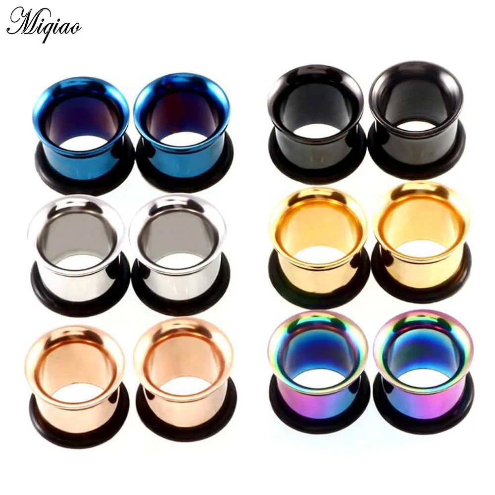 

Miqiao 2 Pcs European and American Hot-selling Fashion Human Body Piercing Jewelry Stainless Steel Single Horn Ear Pinna