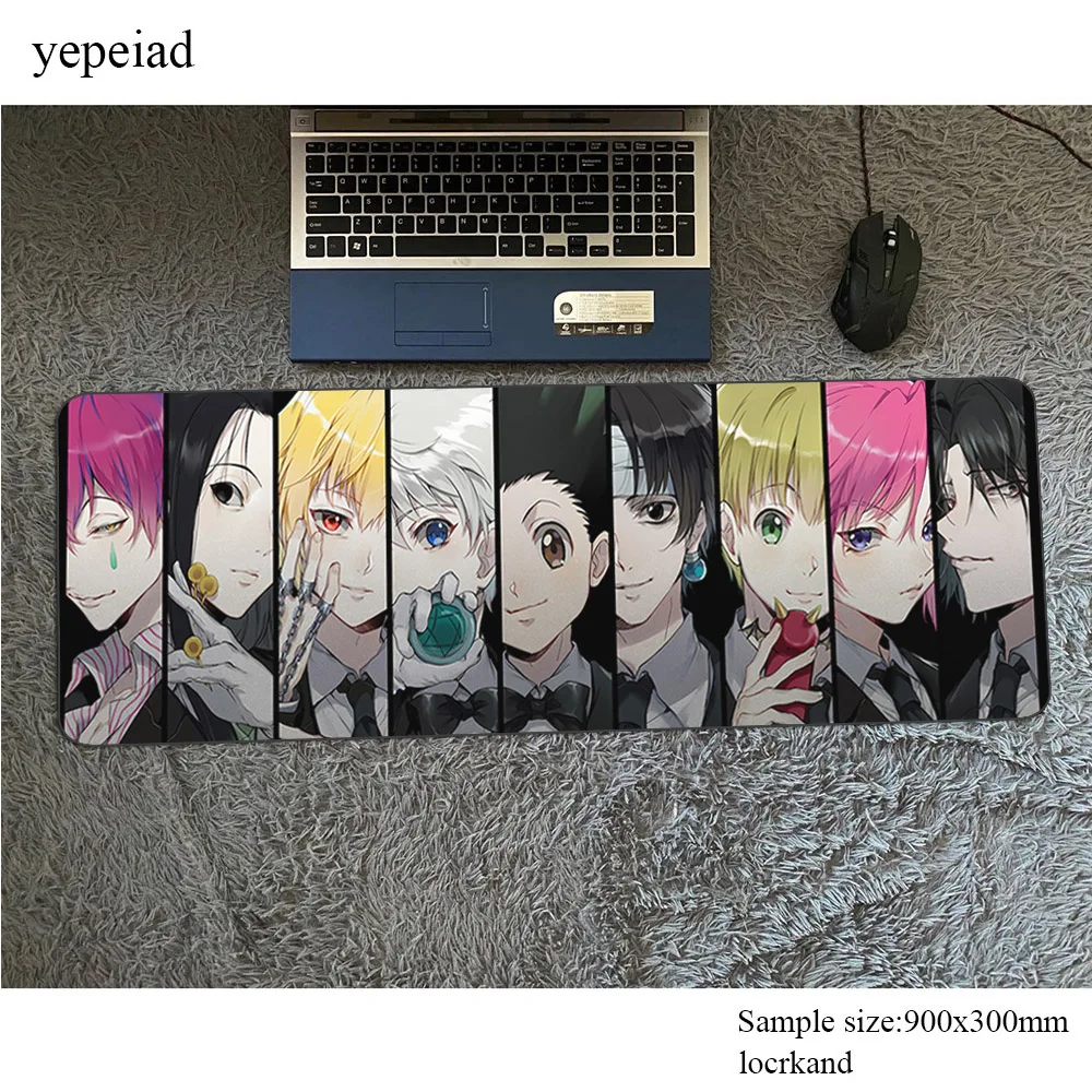 

hunter x hunter mouse pad gamer 900x300x3mm notbook mouse mat Colourful gaming mousepad Cartoon pad mouse PC desk padmouse mats