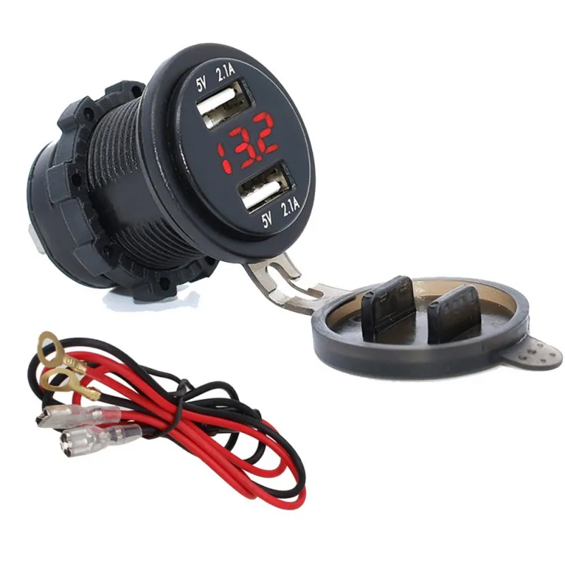 Зарядное устройство для мотоцикла с двумя USB портами Модифицированная проводка