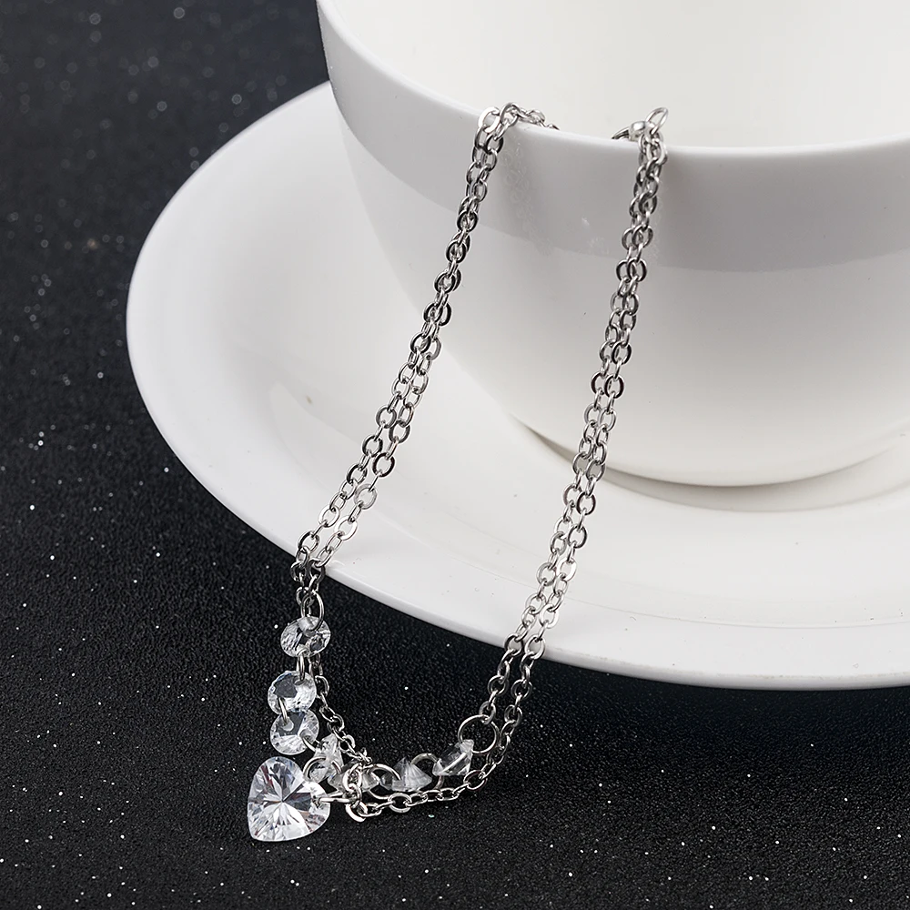 2019 новый модный простой красивый женский Стразы Кристалл многослойный браслет