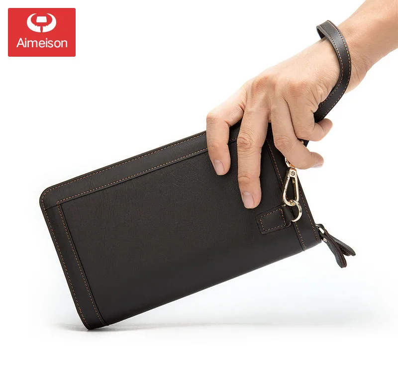 2019 Роскошная деловая однотонная мужская сумка из натуральной воловьей кожи на