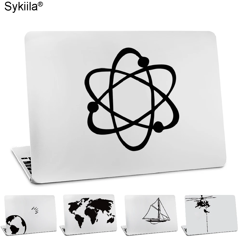 Atom Nucleus Molecule Виниловая наклейка для Macbook Skin Air 11 12 13 Pro 13 15 17 retina ноутбук Настольный логотип наклейка