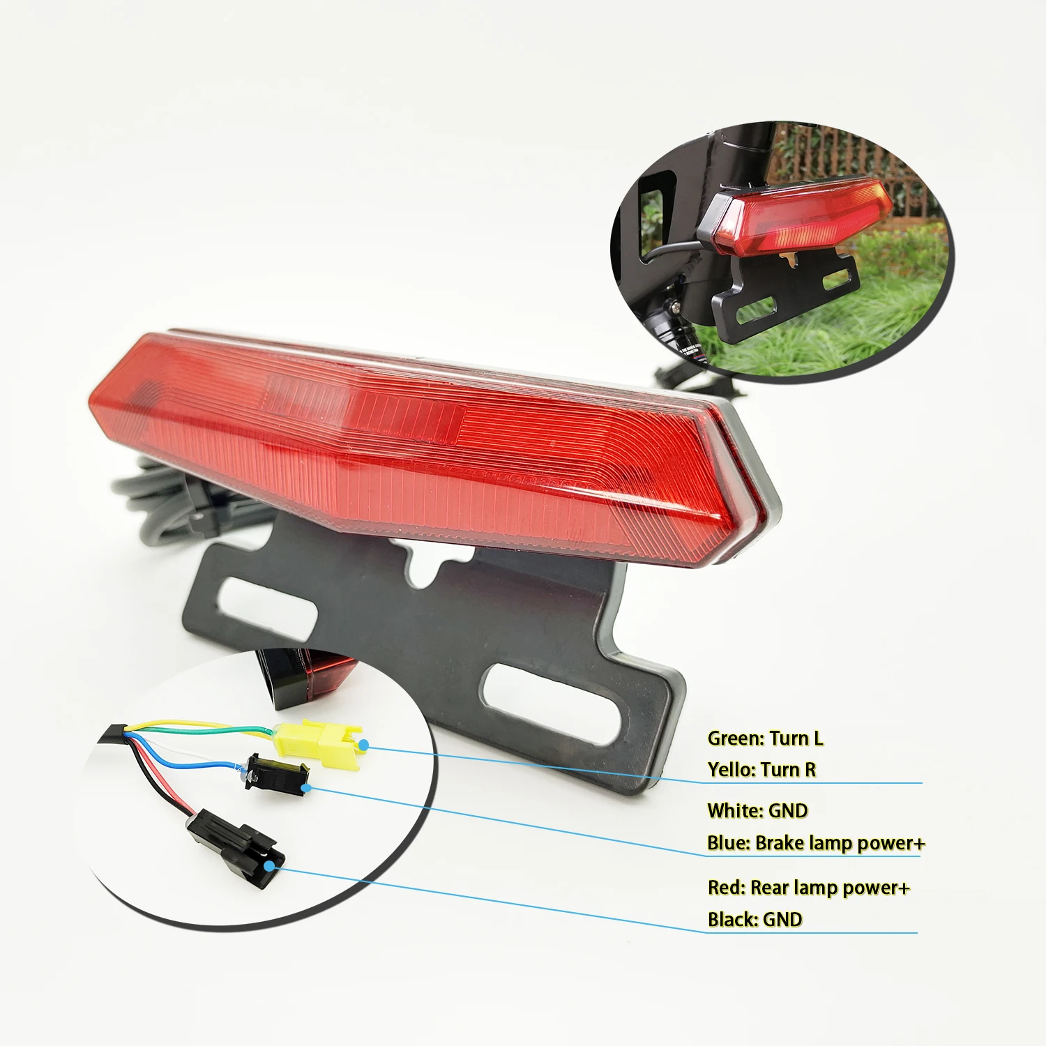 Фара для электровелосипеда в головной светильник и хвост комплекты