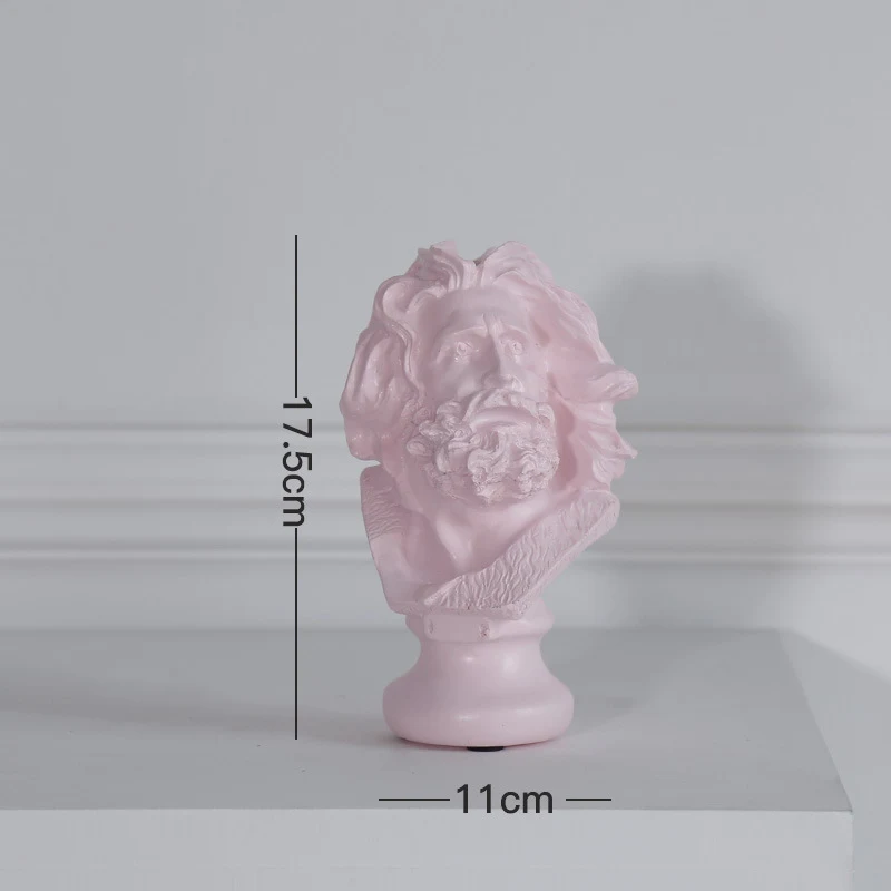 Marseille Pink VILEAD 19 см 46 см Смола гипсовая голова фигурки нордическая Morandi Давид Венера эскиз скульптура персонажа Искусство Декор Орнамент для дома - Цвет: Marseille Pink