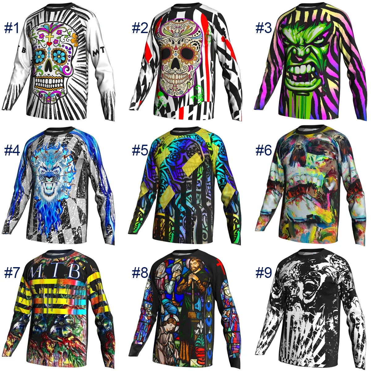 

9 Colors Breathable Moto Bicycle Jersey Long Sleeve Cycling Bike Mtb New Style Shirt Downhill Motocross Mx Mountain Clothing