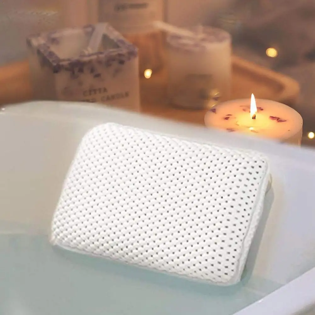 

Luxury Bath Spa Pillow Cushioned Spongy Relaxing Bathtub Soft Cups Accessories Suction Bathroom Comfortable Pillow 8 Cushio O2Q9
