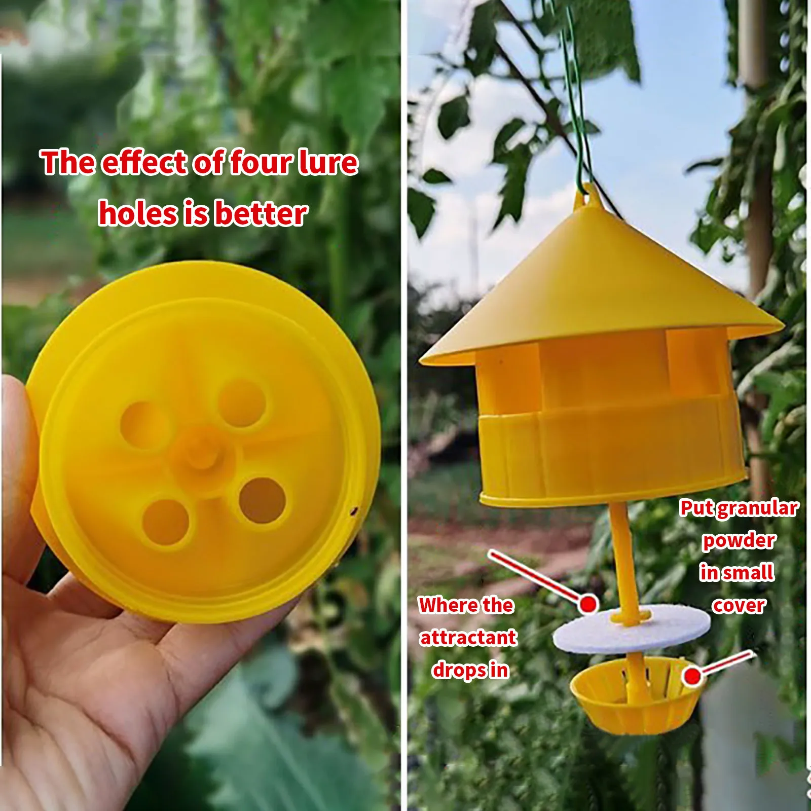2 шт. фрукты Fly ловушки ловушка для ОС муха насекомое висит Мёд Ловец без яда Висит