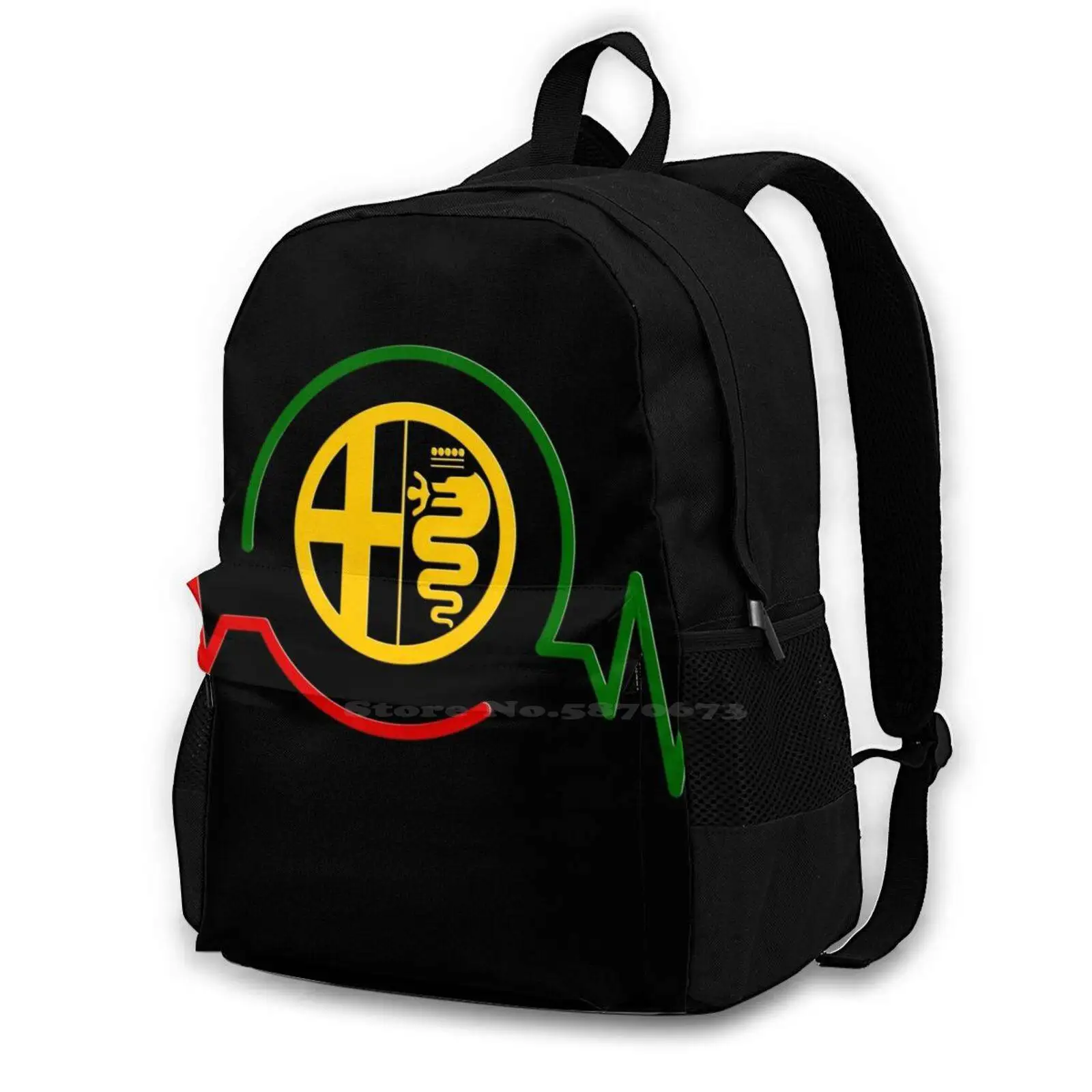 

Alfa Romeo Teen College Student Backpack Laptop Travel Bags Car Super Car Italy Italian Car Alfa Alfa Romeo C4 Giulia