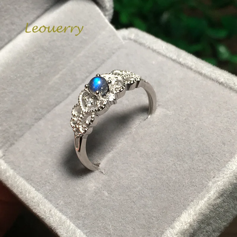 Женское кружевное кольцо Leouerry Открытое из стерлингового серебра 925 пробы