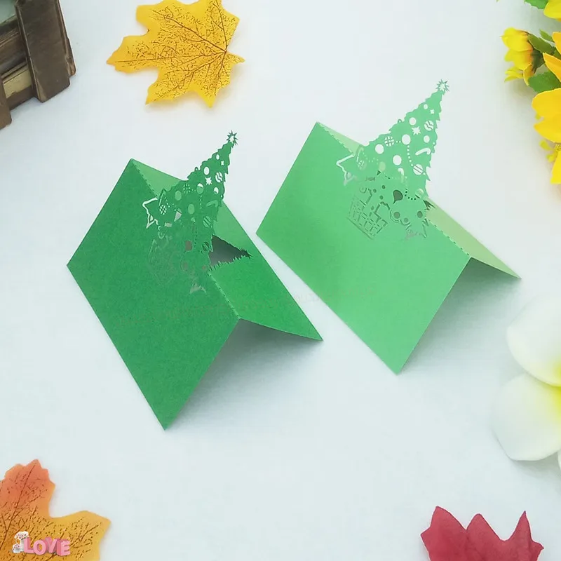 100 шт. лазерная резка форма дерева Рождественская вечеринка Свадьба Таблица