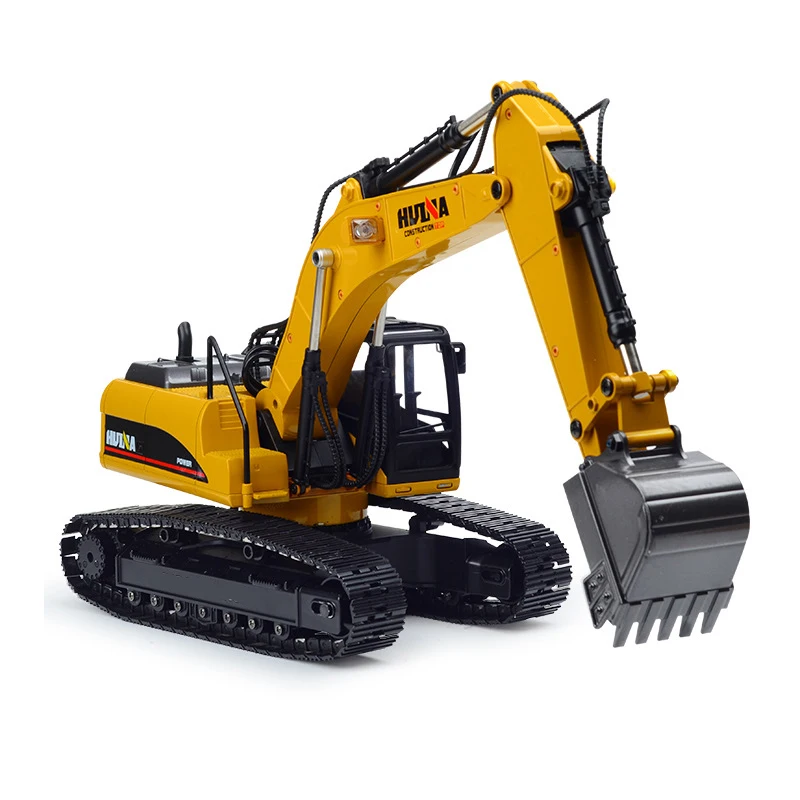 HuiNa 2 4G игрушки 15 канальный RC экскаватор зарядки автомобиль на радиоуправлении с