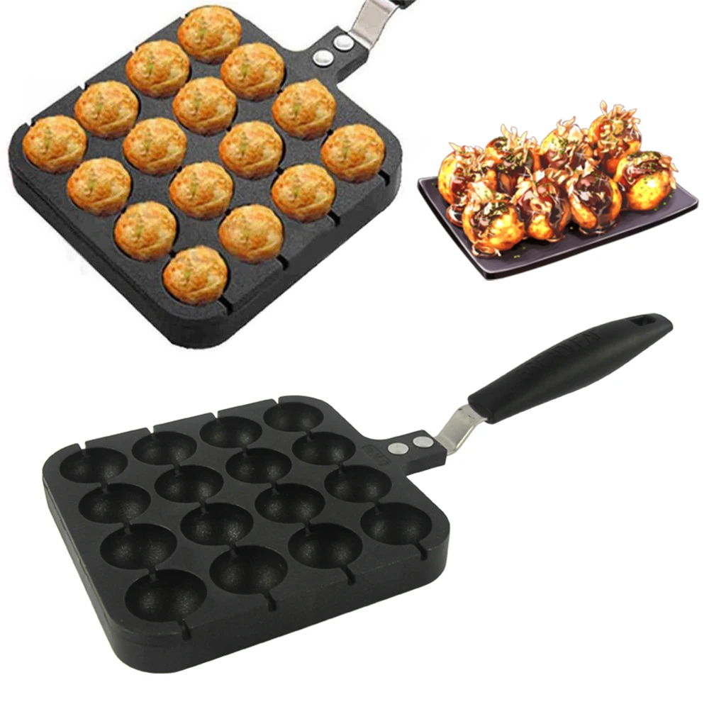 Кастрюля Takoyaki из алюминиевого сплава 16 полостей устройство для приготовления