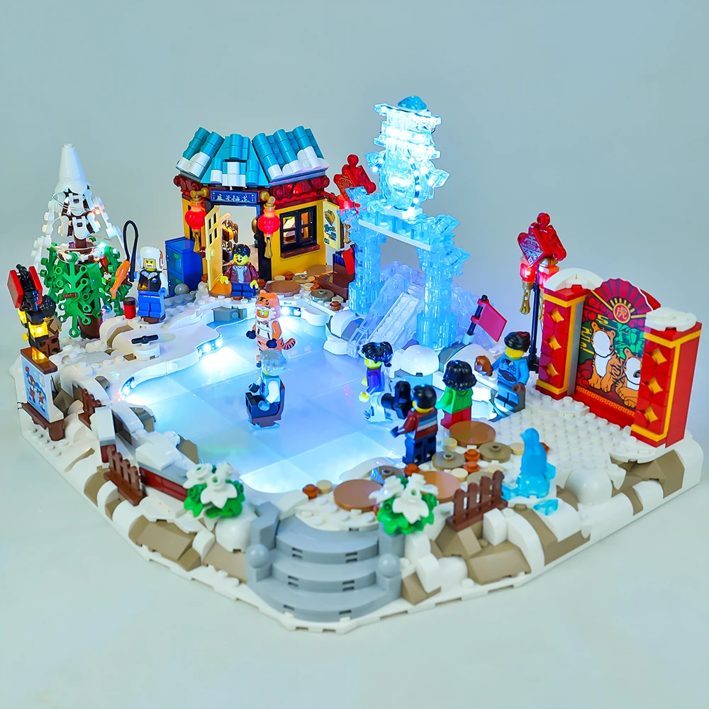 Набор со светодиодной подсветкой для Idea 80109 Лунный Новый год снежный фестиваль