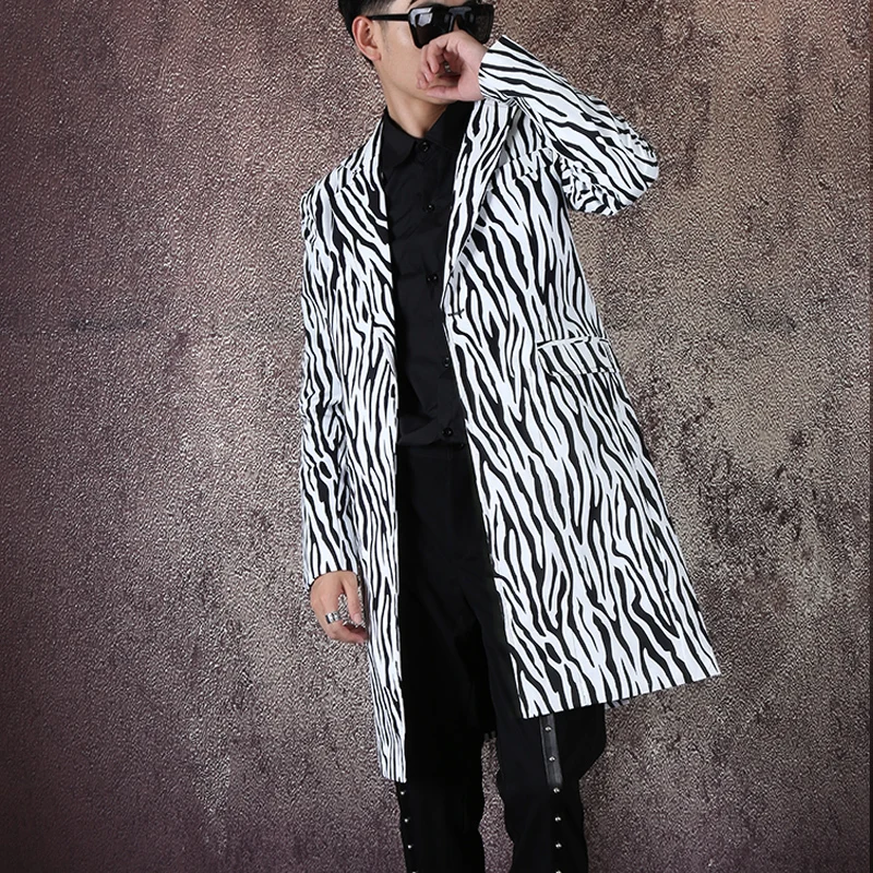 Уличная одежда костюм для сцены в стиле хип-хоп верхняя мужской облегающий