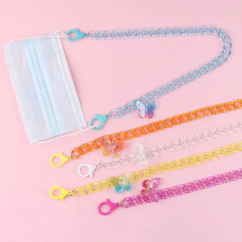 

Акриловый шнурок для маски карамельных цветов, цепочка для очков с лямкой на шее, держатель-цепочка для очков, шнур для ожерелья, маски, Шейн...