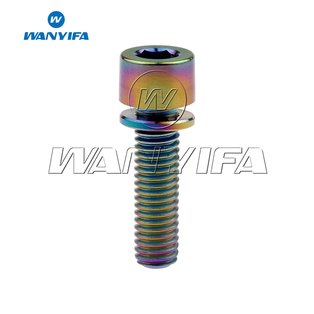 Титановый болт Ti &quotWanyifa&quot M5X18 20 мм с цилиндрической головкой шайбы для