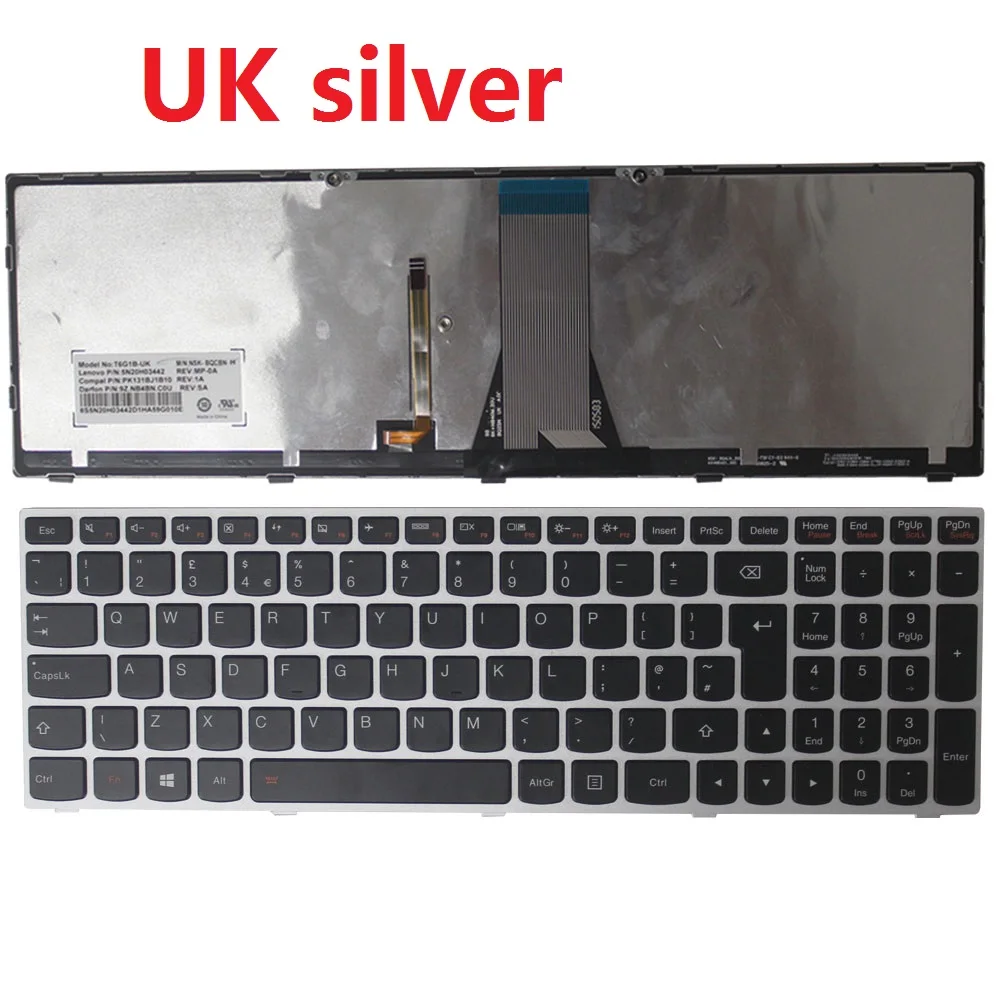 US/UK/SP/испанская клавиатура для LENOVO B70-80 E50-70 E50-80 B71-80 1D E51-80 25214755 PK1314K3A00 | Компьютеры и