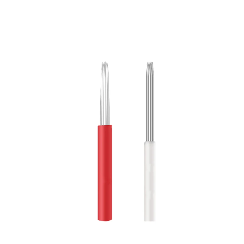 50pcs Round needles Microblading Needles Fog Eyeborw Permanent Makeup Blade Shading Eyebrow Tattoo Needle for manual pen | Красота и