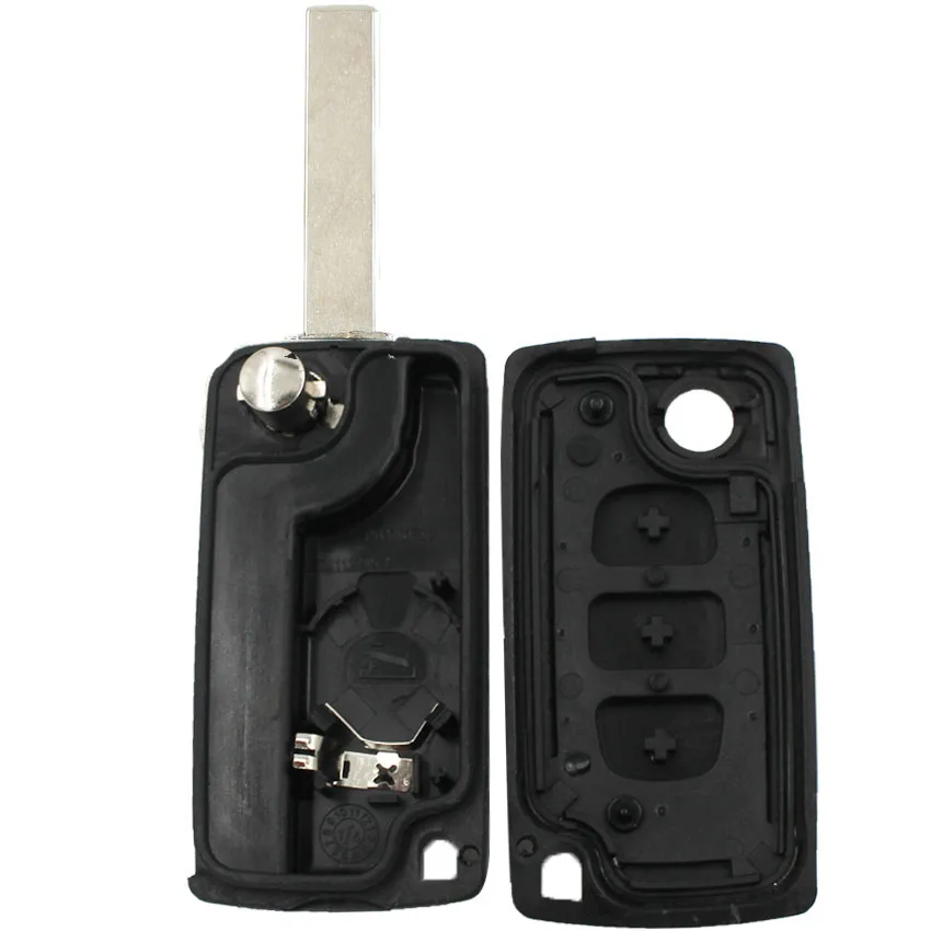 Новый Сменный складной чехол для автомобильного ключа пульта с 3 кнопками Peugeot 107