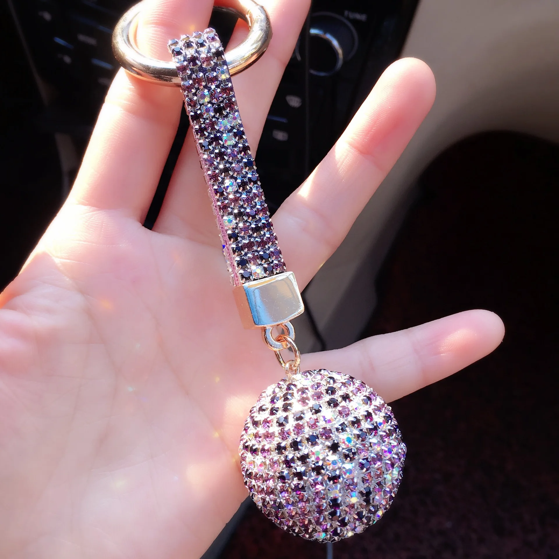 1 шт./лот брелок с кристаллами кожаный ремешок со стразами высокое качество