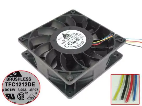 Delta Electronics TFC1212DE SP07 DC 12V 3.90A 120x120x38mm Server Cooling Fan | Компьютеры и офис