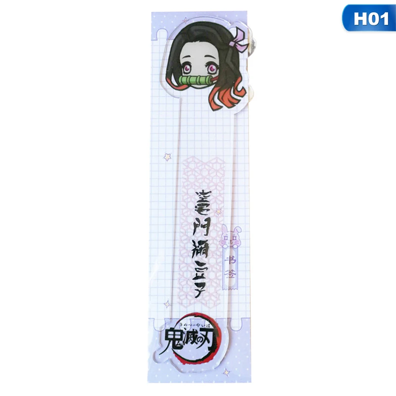 

Demon Slayer Kimetsu No Yaiba Anime Bookmark Child Student Kawaii Gift Bookmarks Office Stationery 1pcs