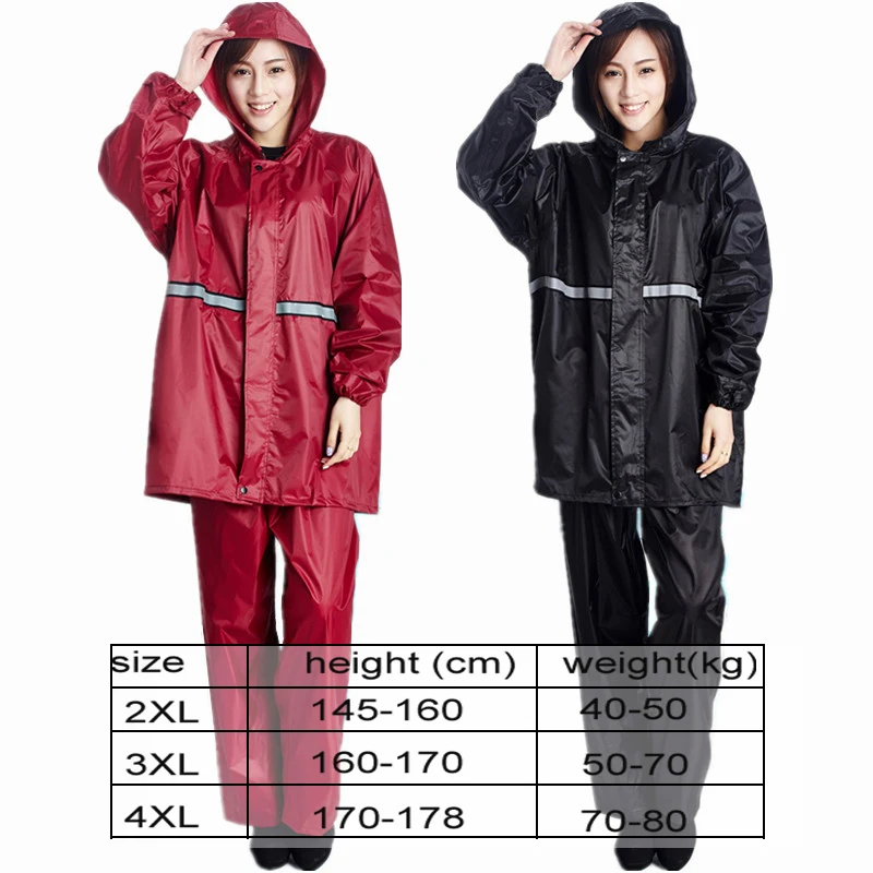 Новый высококачественный дождевик Женский/мужской комплект из куртки и брюк для