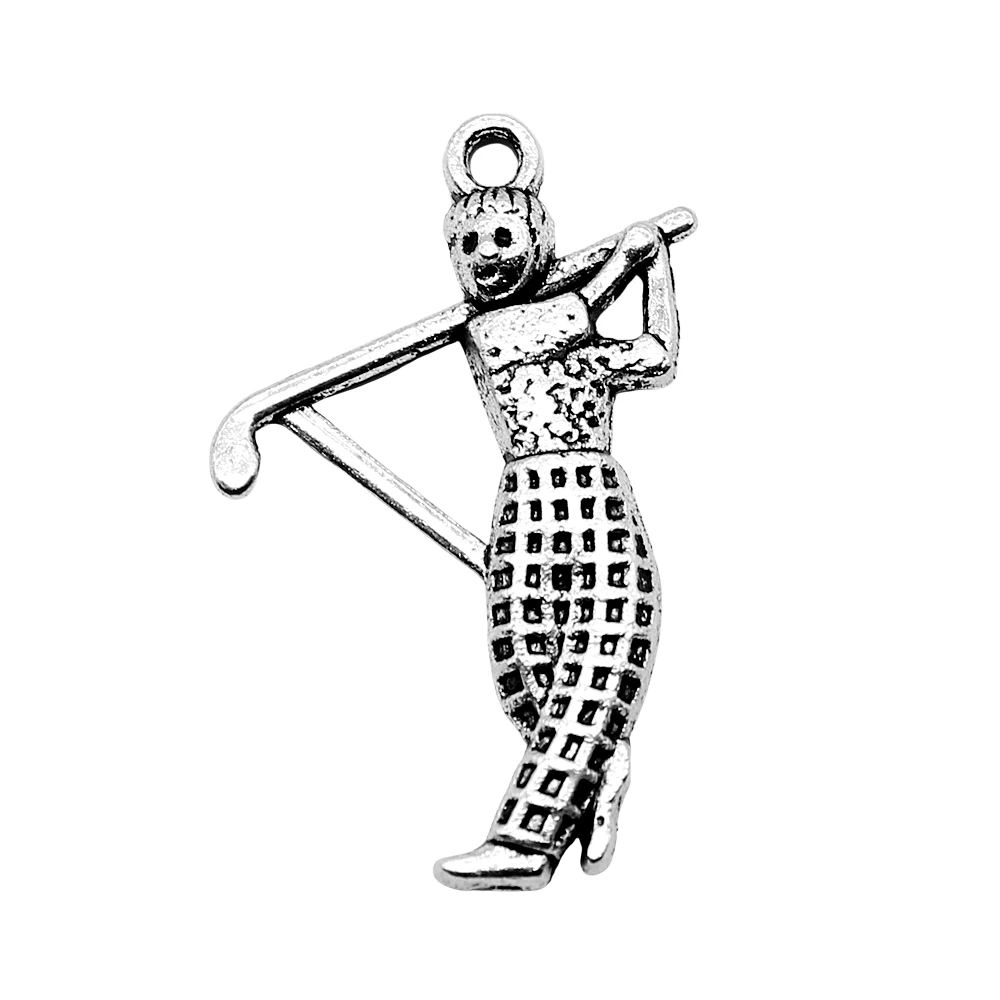 

WYSIWYG 10 шт. 31x20 мм с жемчужным кулоном для игры в гольф плеер Спорт Гольф Шарм Подвески для изготовления ювелирных изделий 2 Цвета Гольф плеер К...