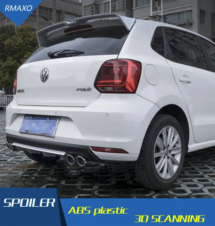Спойлер для VW Polo спойлер из АБС материала заднего крыла автомобиля грунтовой