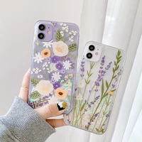 sequins quicksand flower grass case for iphone 13 12 mini 11 pro xs max xr x 8 7 6 plus se2 x shining liquid glitter phone cover