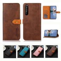 pu leather flip phone case for sony xperia 1 5 10 iii ace ii 8 lite l4 so 51a coque card slot magnetic buckle protection cover