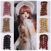 1pcs 15100cm high temperature fiber fashion deep spiral curly doll hair extensions for diy 13 14 16 bjd sd doll wigs