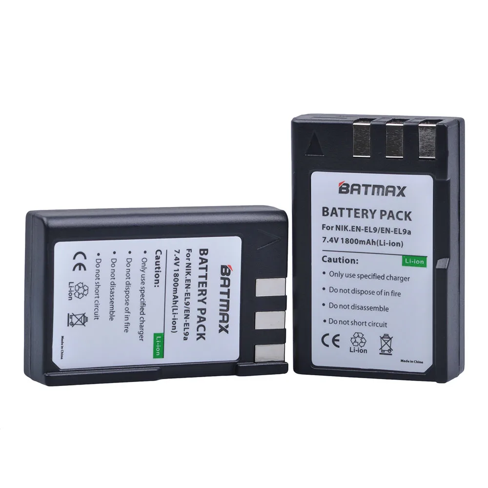 Аккумулятор Batmax EN-EL9 EN-EL9a EN EL9 + двойное зарядное устройство USB с ЖК-дисплеем и