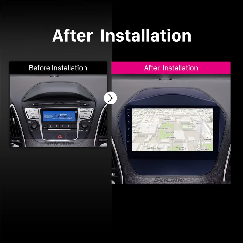Seicane 2Din Navi Стерео Android 9 0 HD &quotАвтомагнитола для hyundai IX35 2009-2015 gps сенсорный